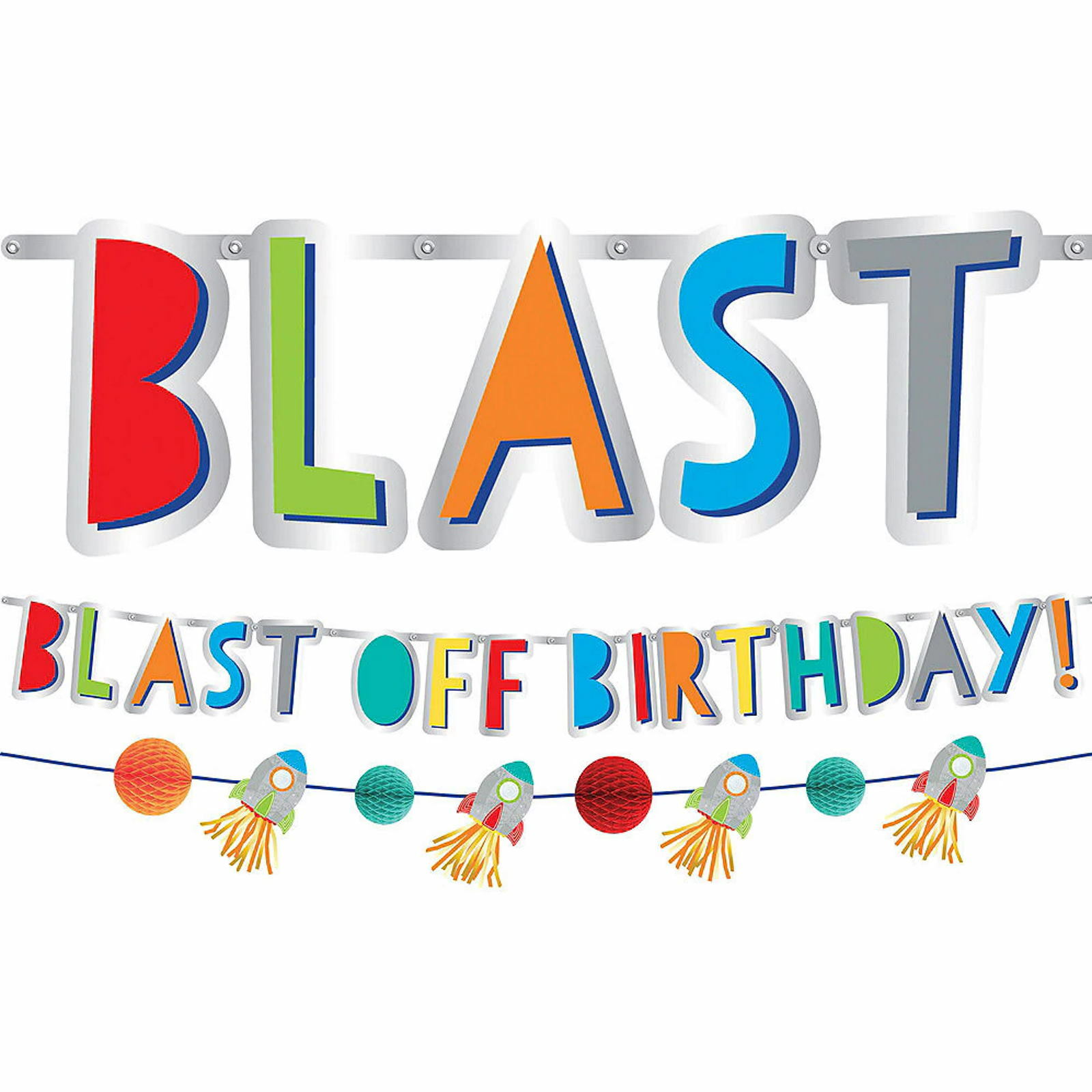Blast Off Birthday Banner Kit