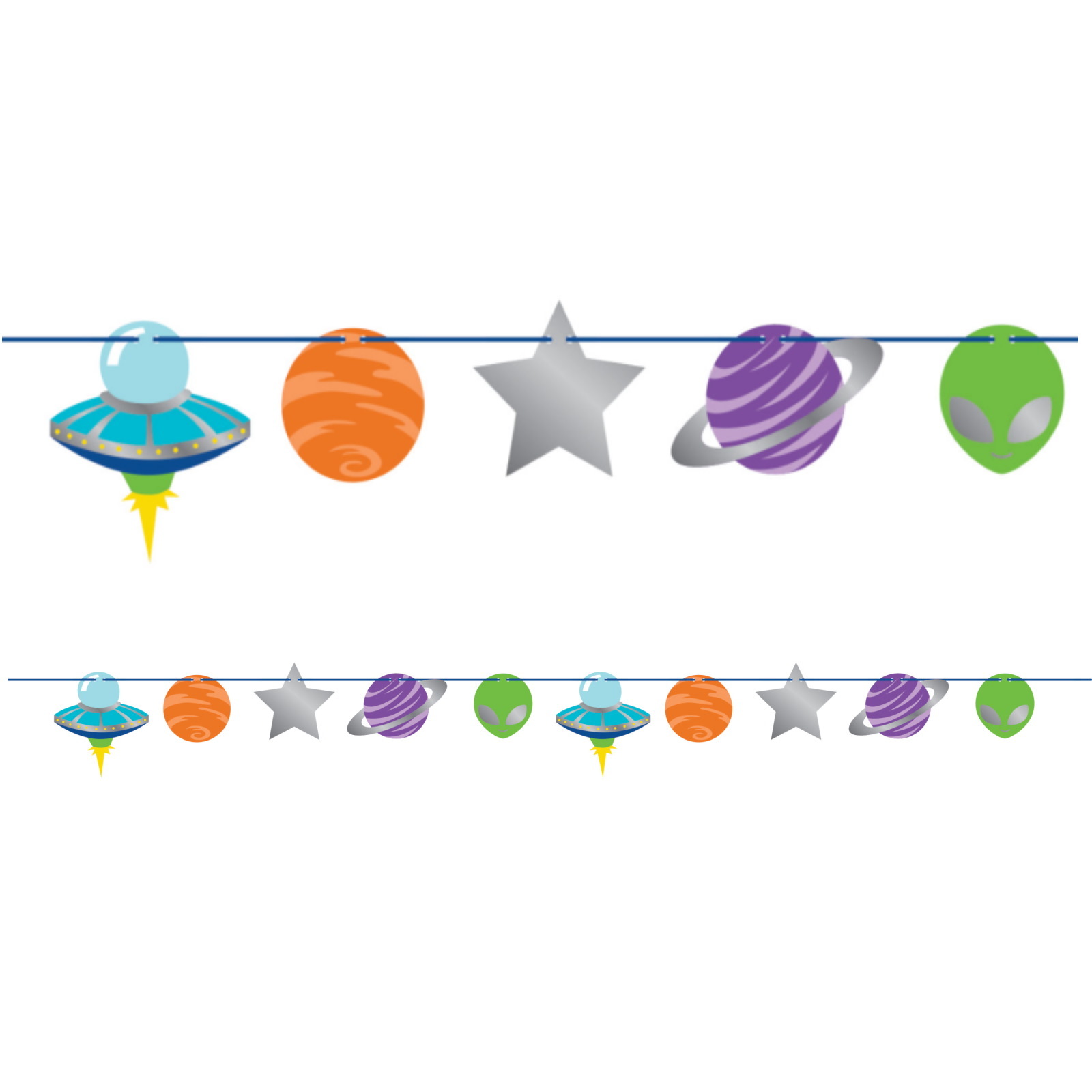 Space Party Garland Banner (2.2m)