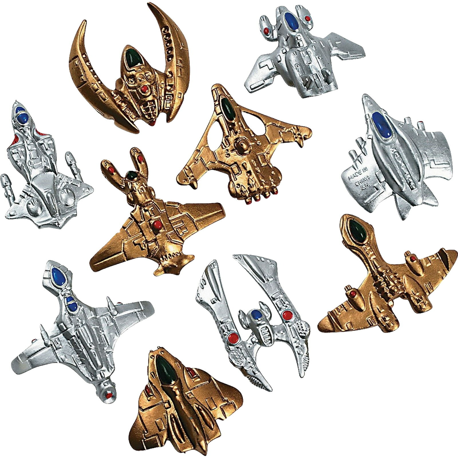 Mini Plastic Space Battle Planes (Pack of 12)