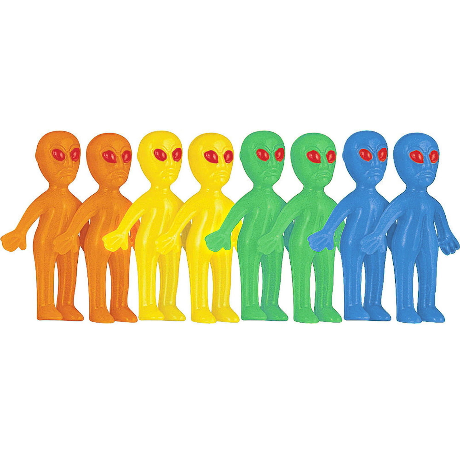 Blast Off Birthday Glow in the Dark Aliens (Pack of 8)