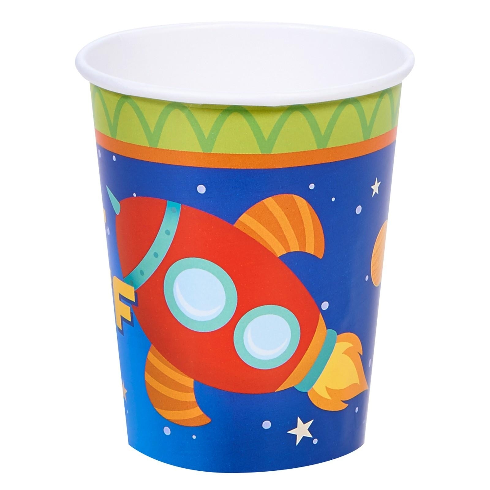 Rocket to Space Paper Cups (Pack of 8)