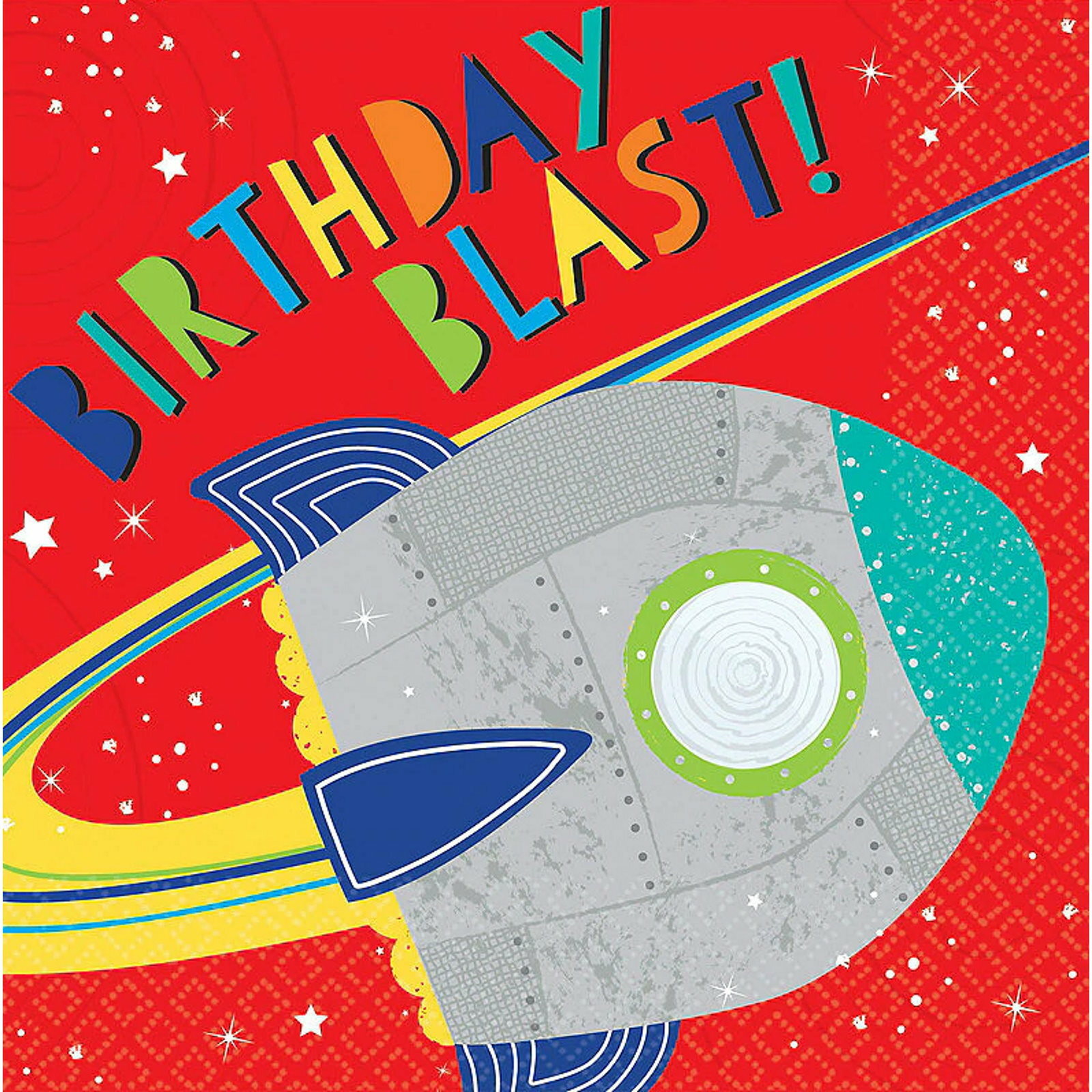 Blast Off Birthday Large Napkins / Serviettes (Pack of 16)