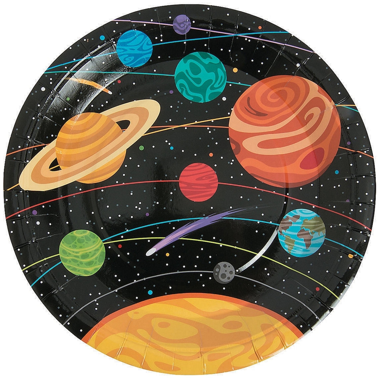 Space Party Large Paper Plates (Pack of 8)