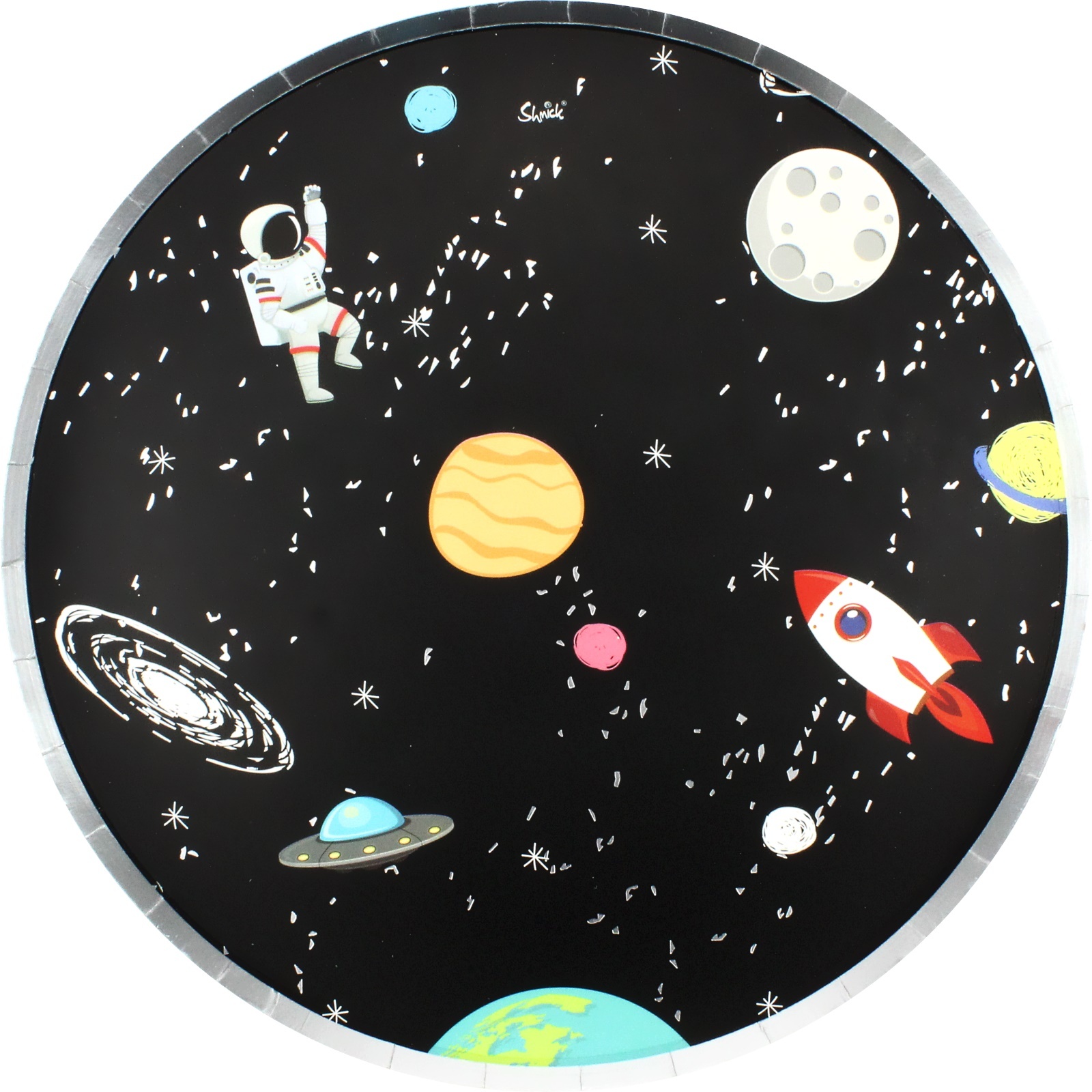 Space Voyage Large Paper Plates (Pack of 12)
