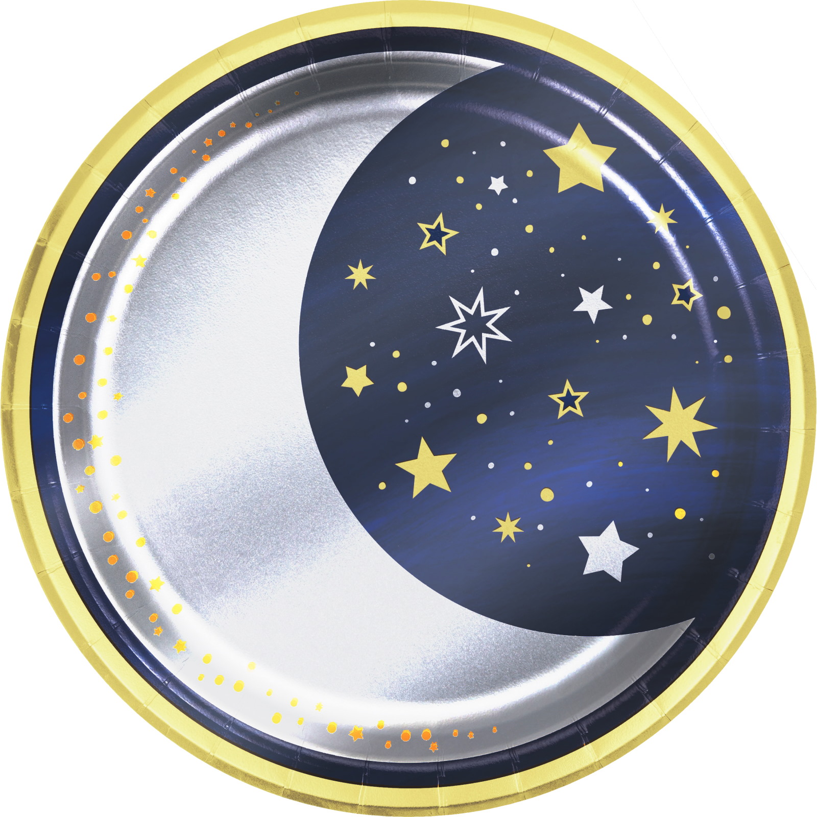 Starry Night Moon Large Paper Plates (Pack of 8)