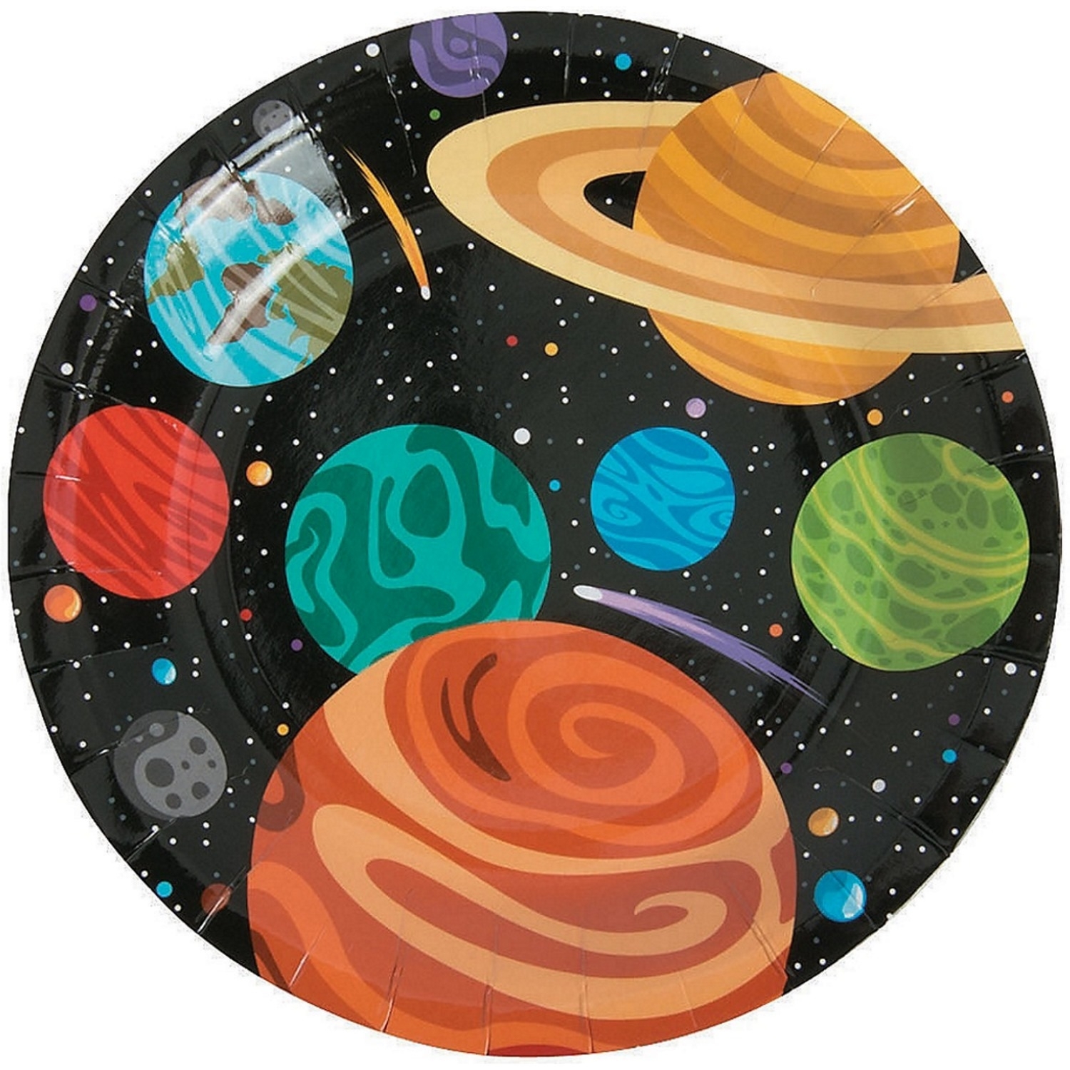Space Party Small Paper Plates (Pack of 8)