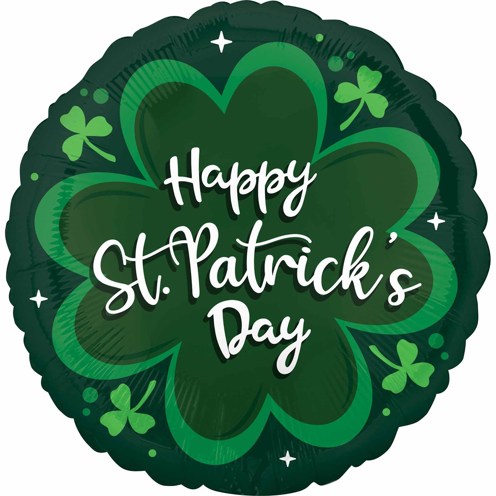 Happy St. Patrick's Day Green Standard 45cm Foil Balloon
