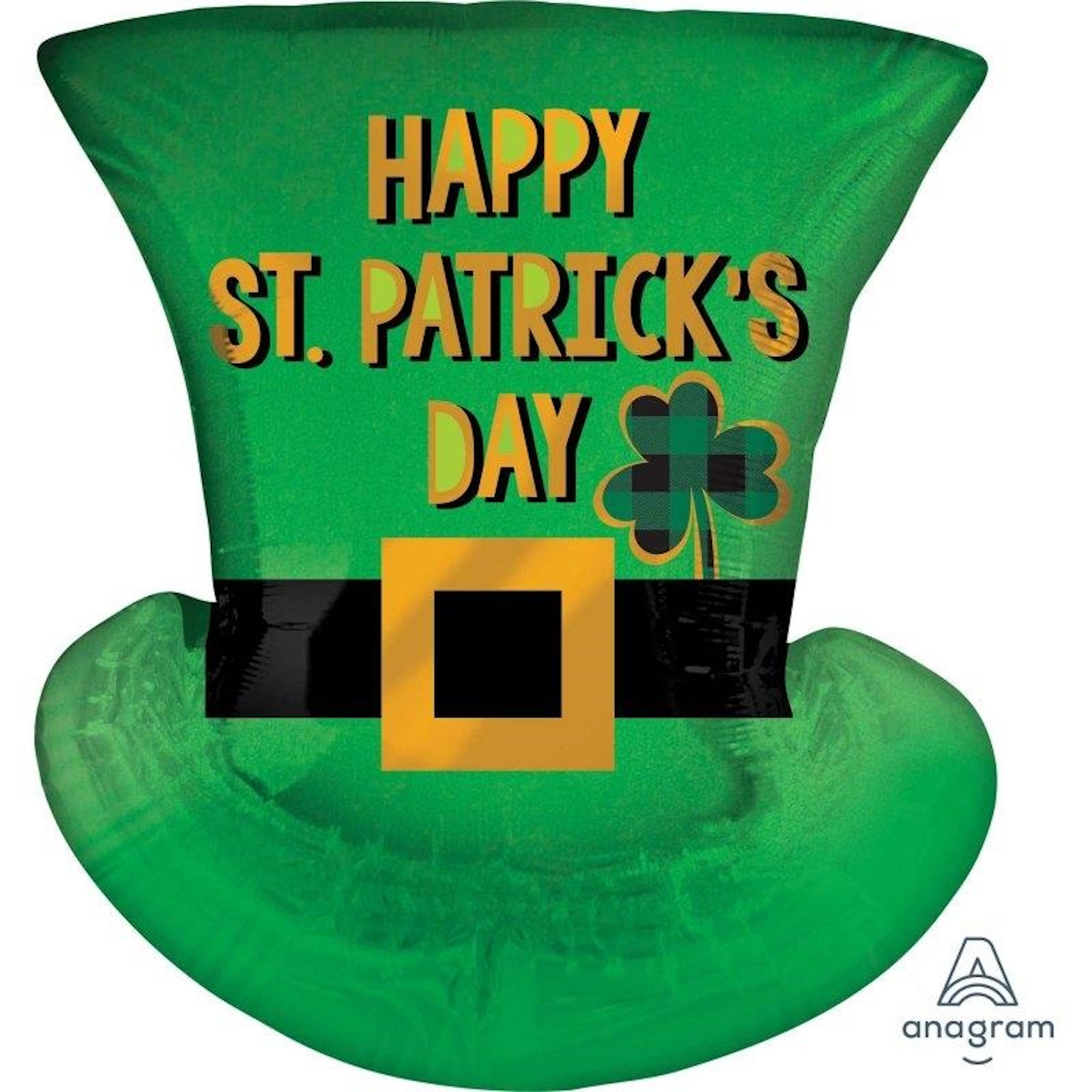 SuperShape Happy St. Patrick's Day Top Hat Foil Balloon