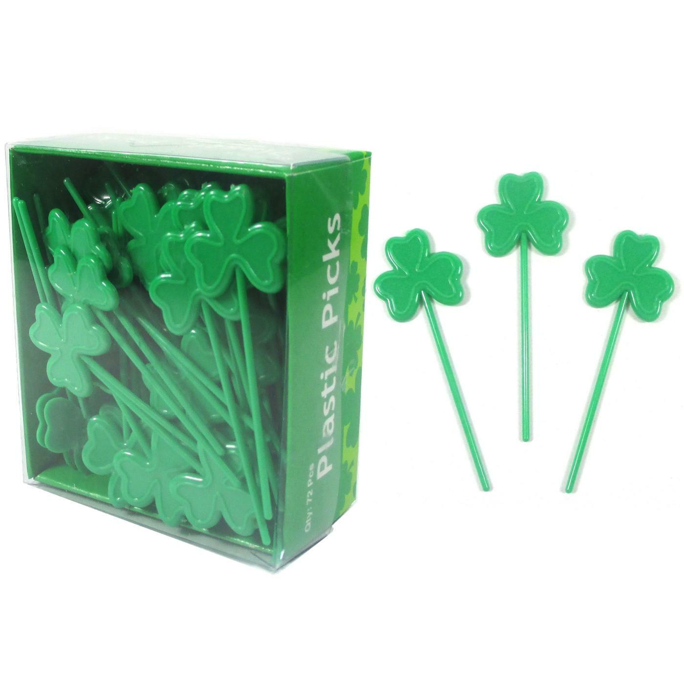 Shamrock Plastic Picks (Pack of 72)