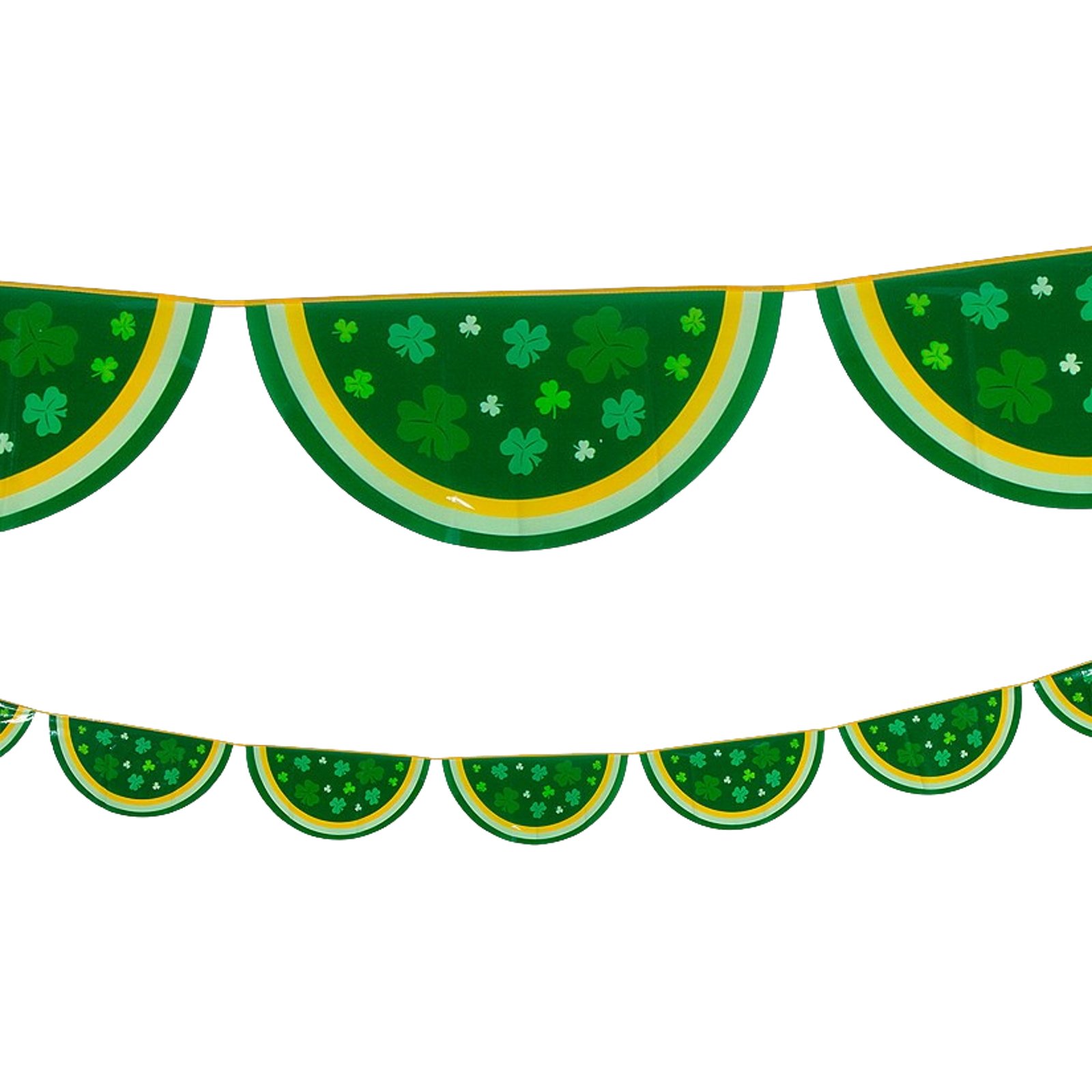 St. Patrick's Day Plastic Half Circle Shamrock Banner