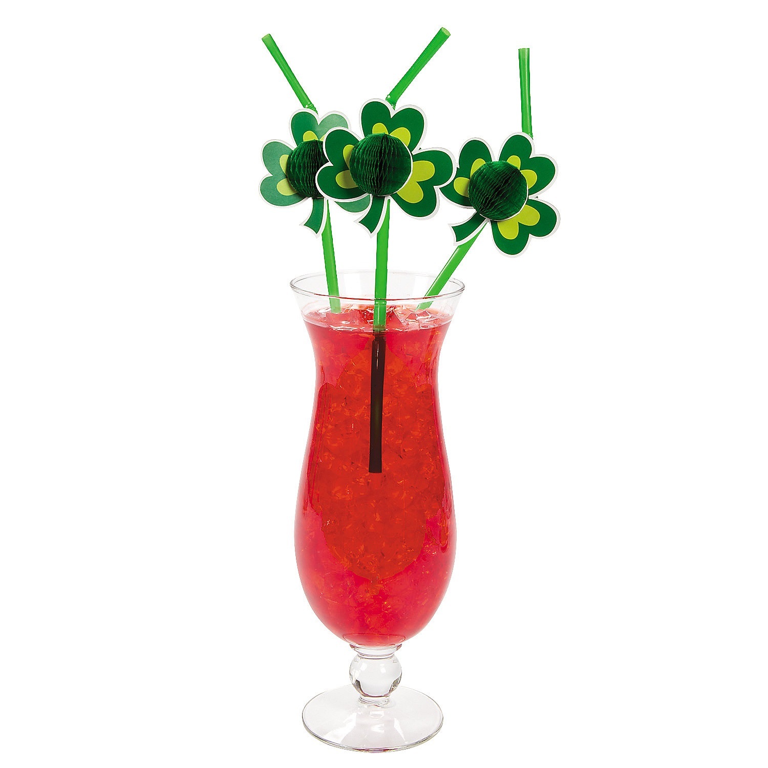 St. Patrick's Day Shamrock Straws (Pack of 12)