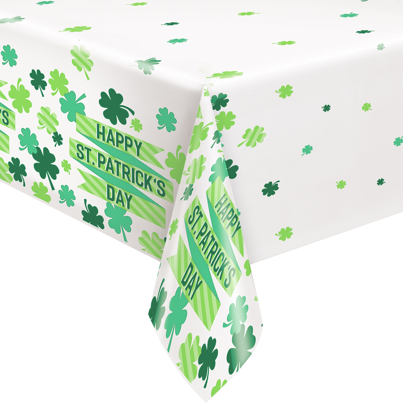 Lucky Clover Plastic Tablecloth