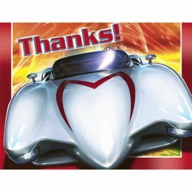 Speed Racer Thank You Cards (Pack of 8)
