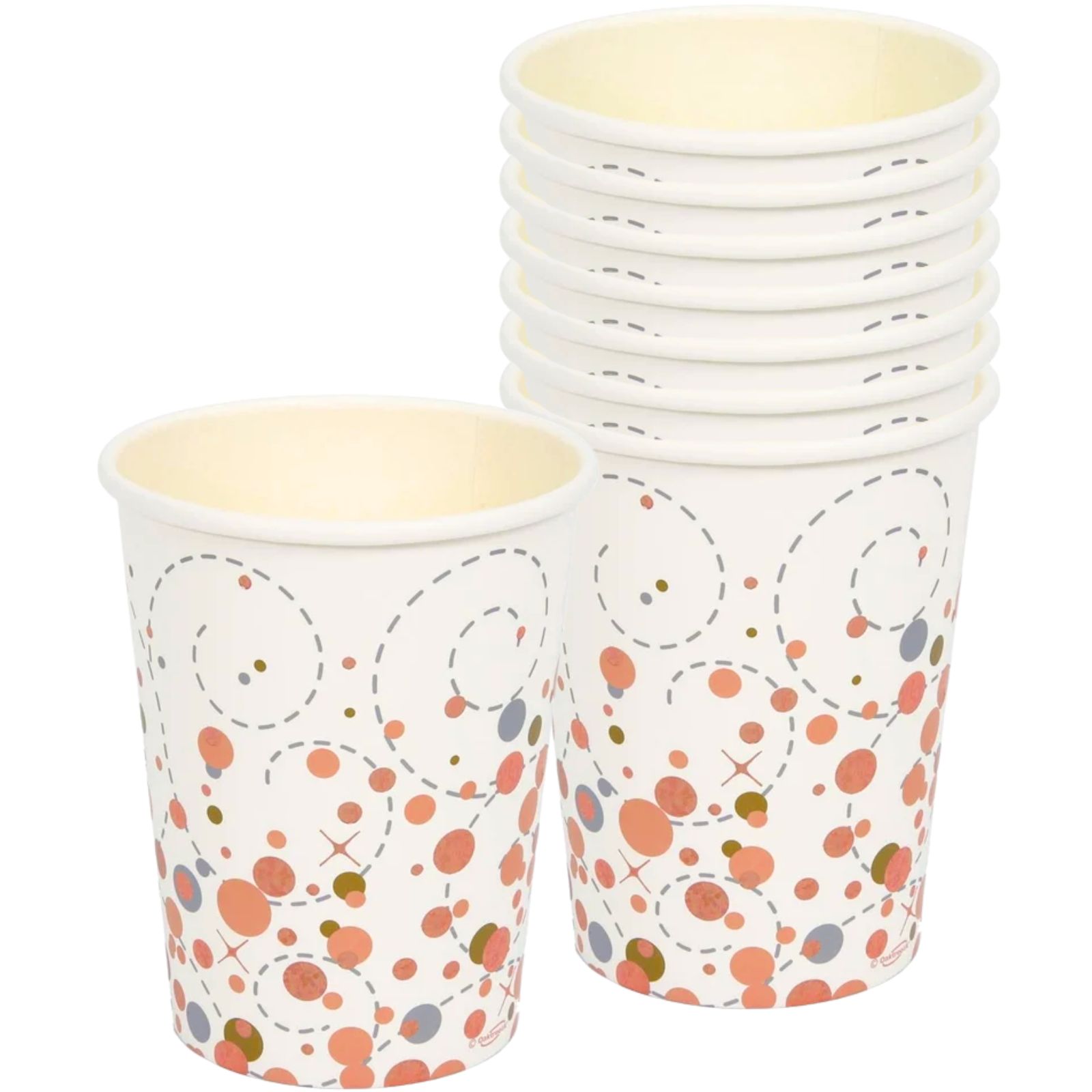 Sparkling Fizz Rose Gold Birthday Paper Cups (Pack of 8)