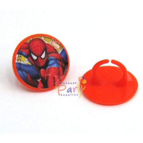 Spiderman Cupcake Rings (Pack of 10)