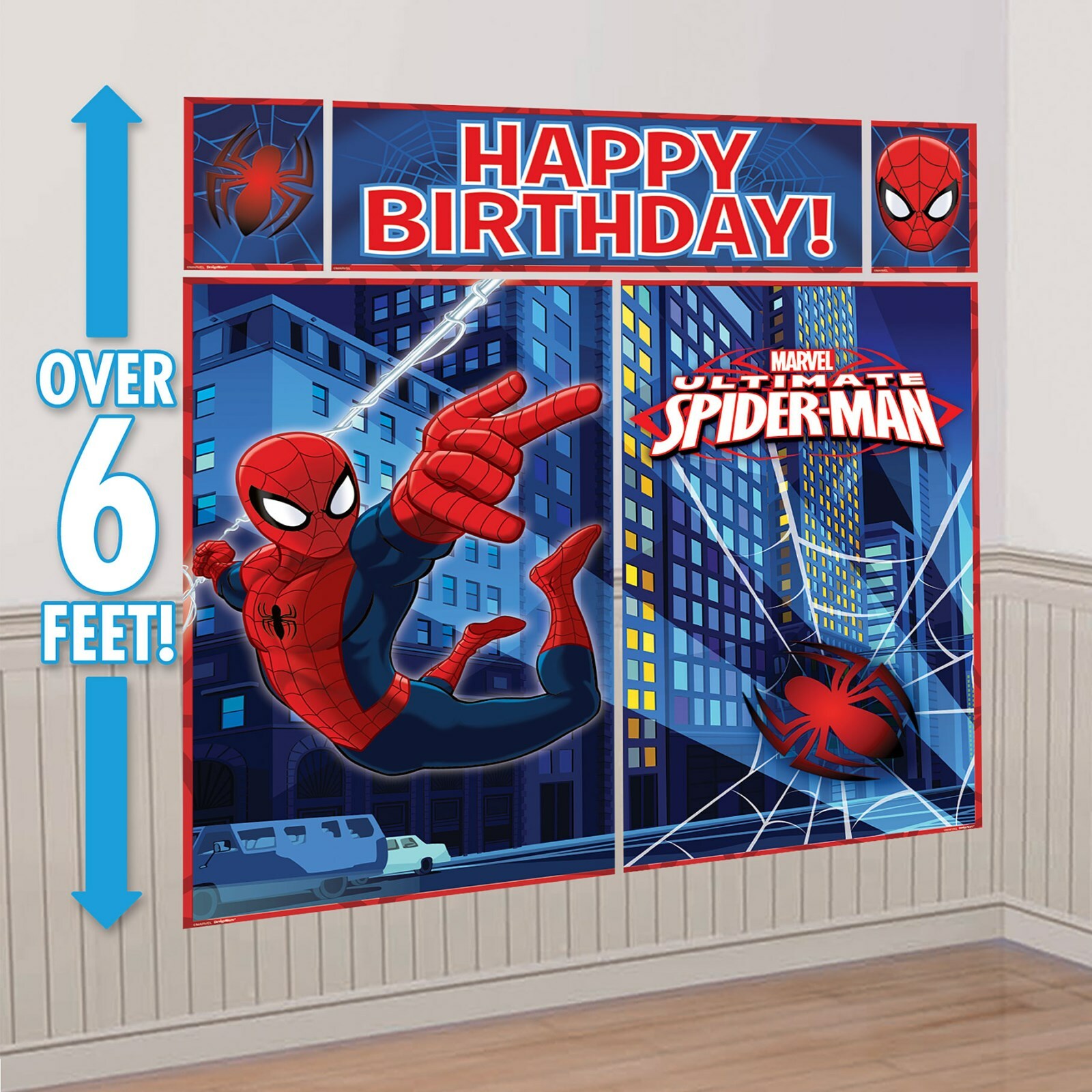 Ultimate Spiderman Scene Setter Wall Decorations