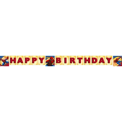 Spiderman Happy Birthday Banner