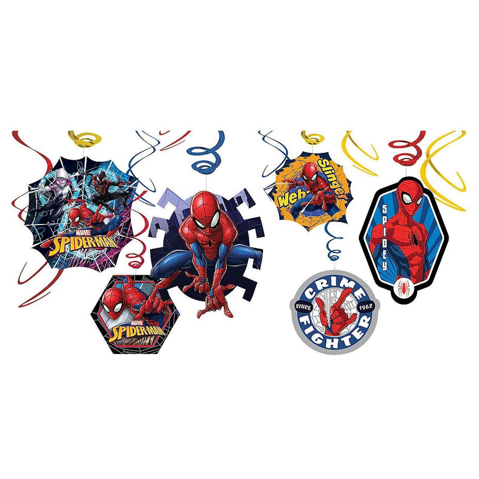 Spiderman Webbed Wonder Swirl Decorations