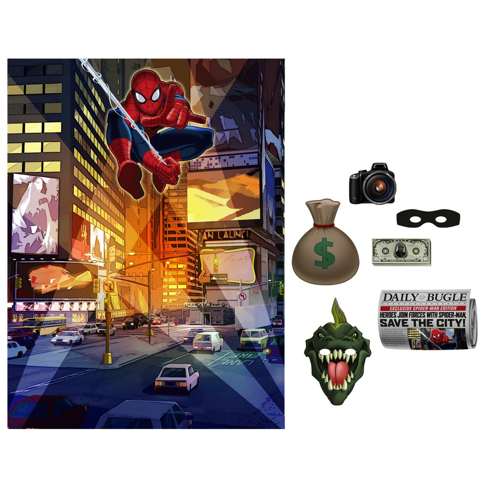 Ultimate Spiderman Party Backdrop and Props Kit