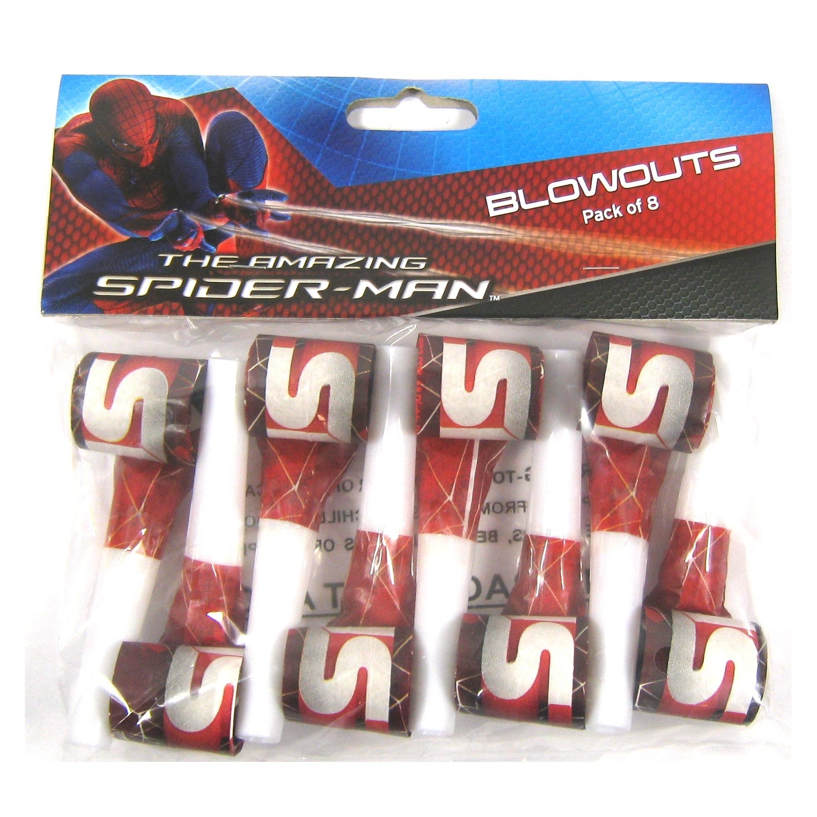 Spiderman 4 Party Blowers (Pack of 8)