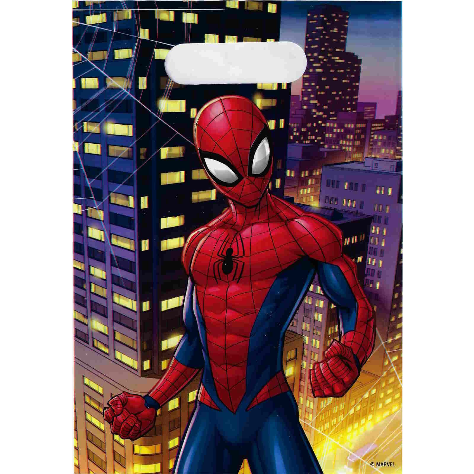 Spiderman City Scape Lolly/Treat Bags (Pack of 8)