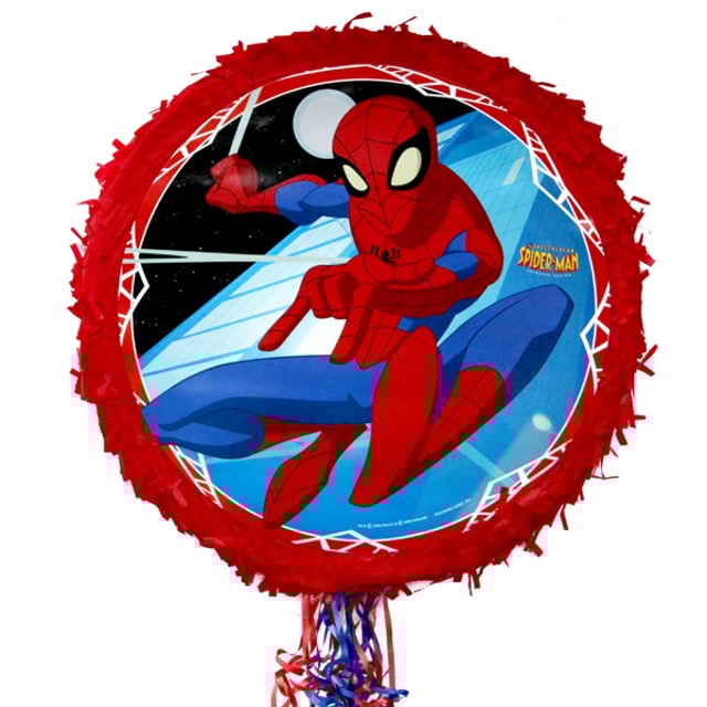Spiderman Pull String Pinata | Spiderman | Boys Birthday Party Supplies ...