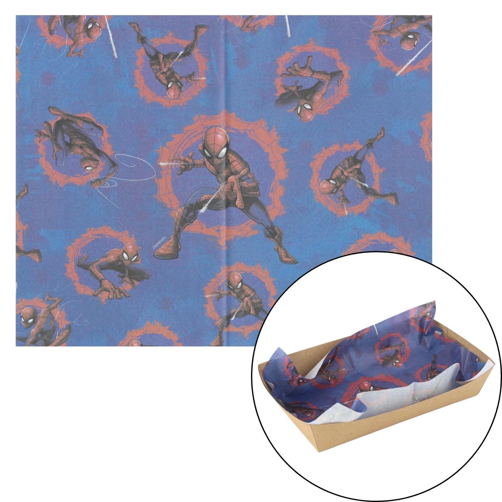 Spiderman Grease Proof Paper Plate / Tray Liners (8 Sheets)