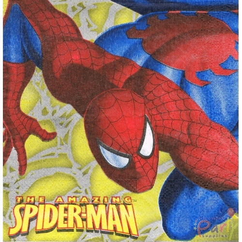 Spiderman Large Napkins / Serviettes (Pack of 16)