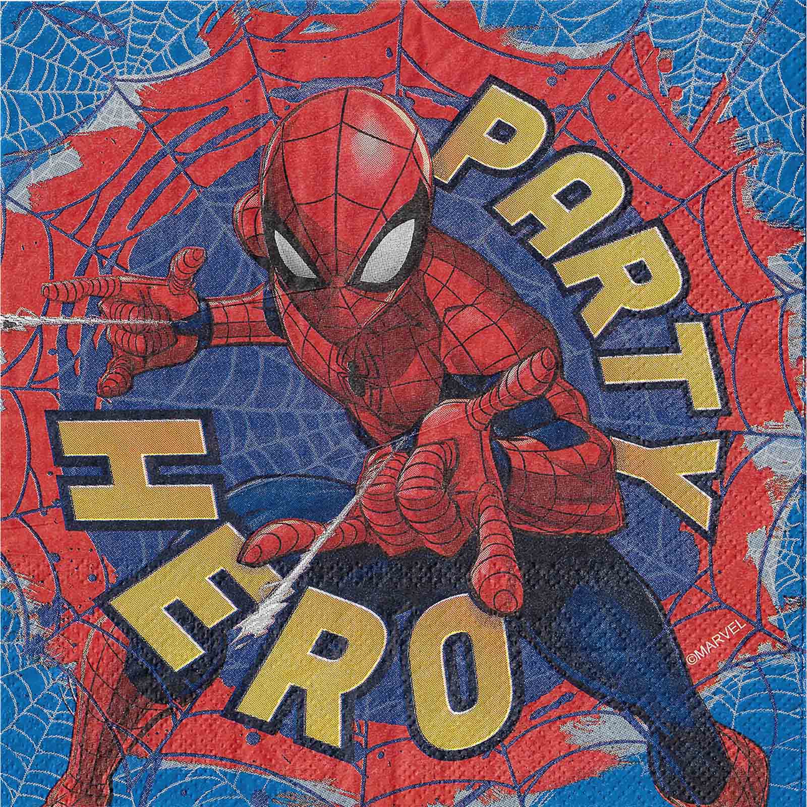 Spiderman Party Hero Large Paper Napkins / Serviettes (Pack of 20) 