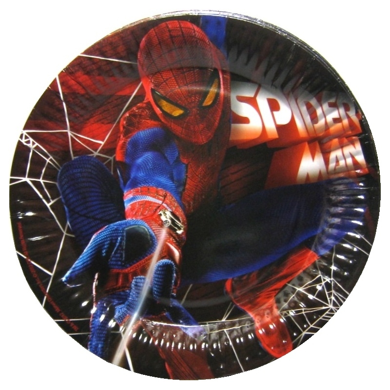 Spiderman 4 Large Paper Plates (Pack of 8)