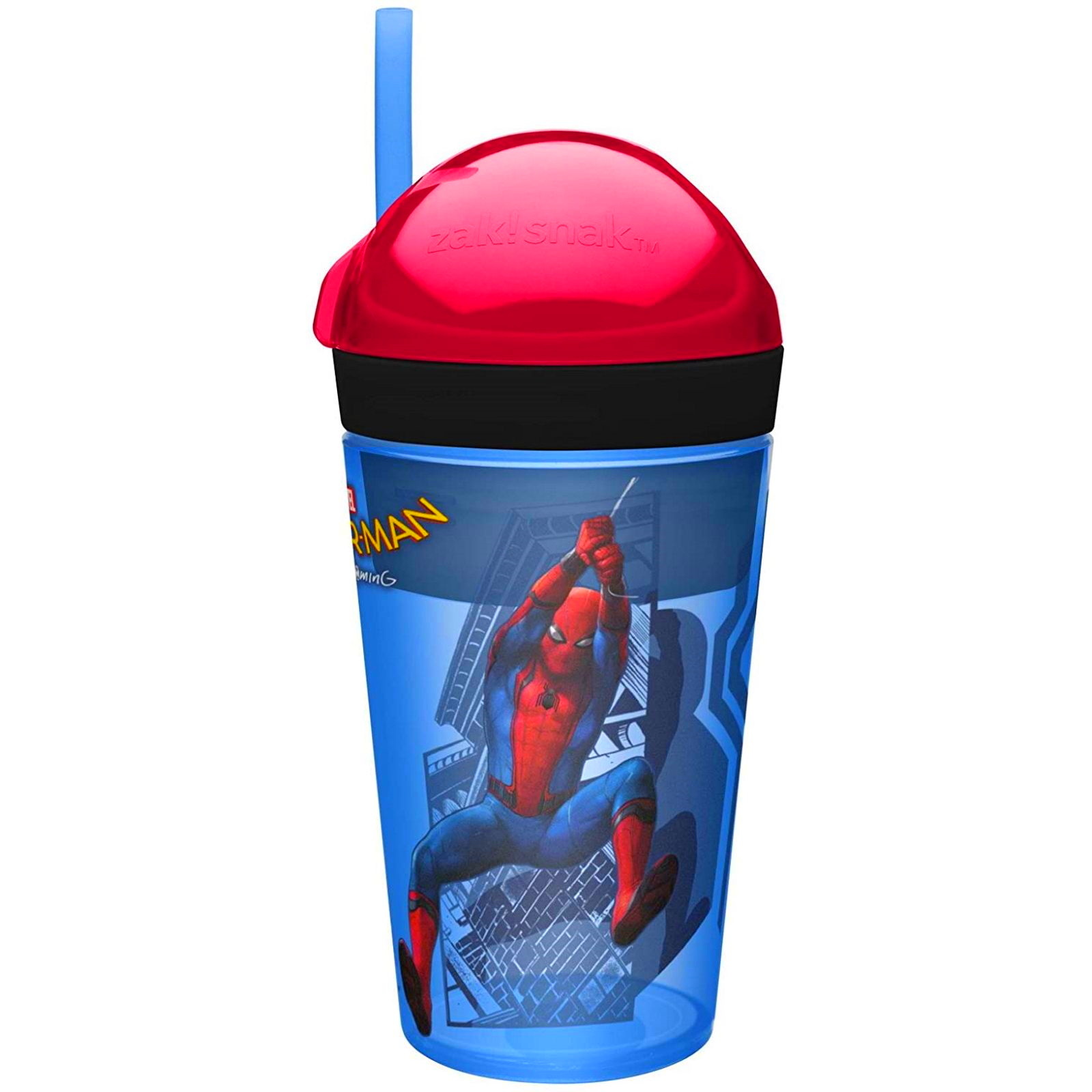 Spiderman Homecoming Plastic 2 in 1 Snack Container and Drink Bottle