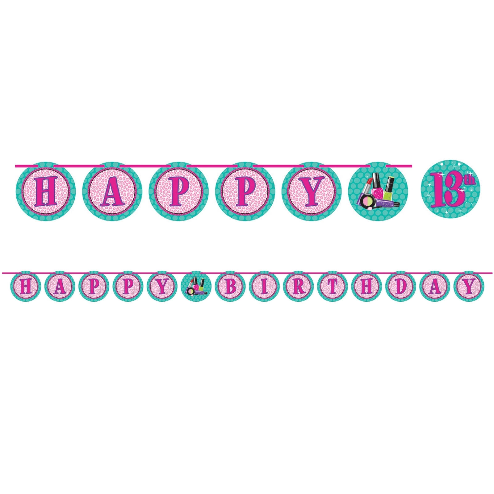 Sparkle Spa Party Happy Birthday Banner