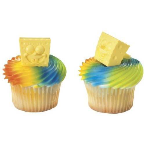 SpongeBob Squarepants Cupcake Rings (Pack of 12)