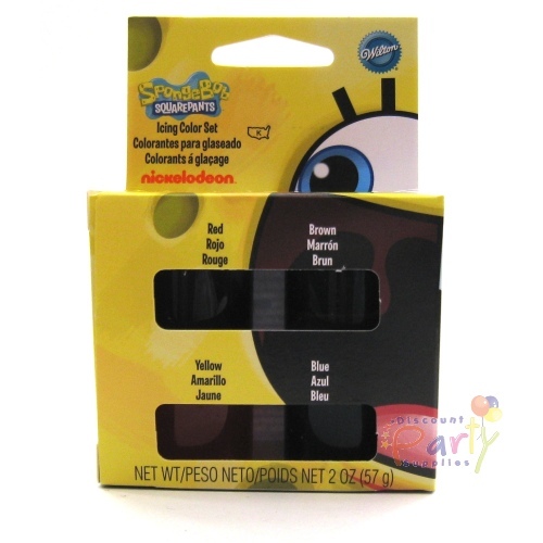 SpongeBob Squarepants "Excited" Icing Colours (Pack of 4)