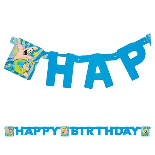 SpongeBob Squarepants Happy Birthday Banner