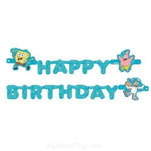SpongeBob Squarepants Happy Birthday Banner