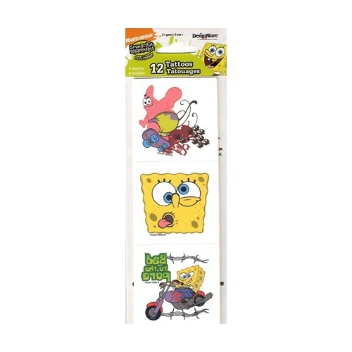 SpongeBob Squarepants Tattoos (4 Sheets)