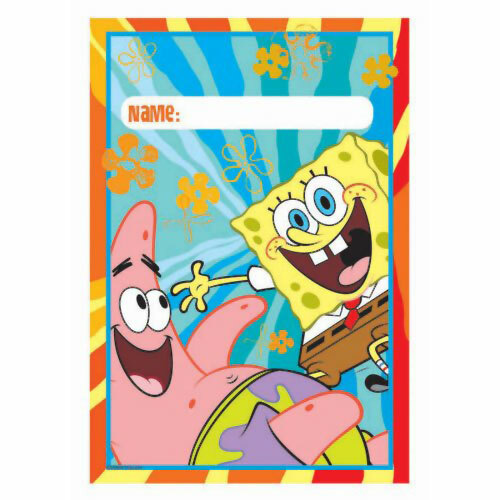 SpongeBob Squarepants Buddies Lolly/Treat Bags (Pack of 8)
