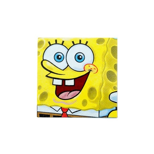 SpongeBob Squarepants Large Napkins / Serviettes (Pack of 16)