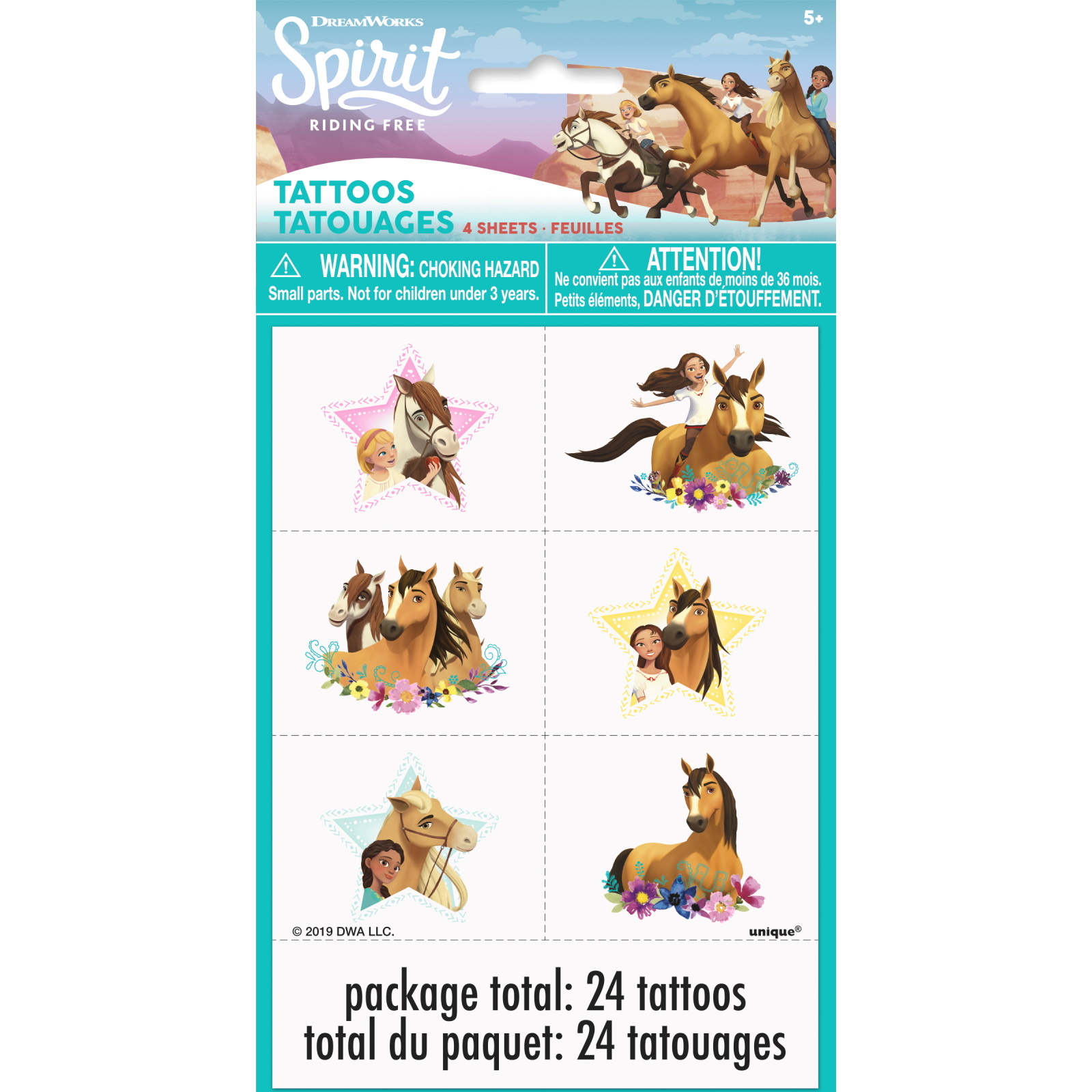 Spirit Riding Free Tattoos (Pack of 24)