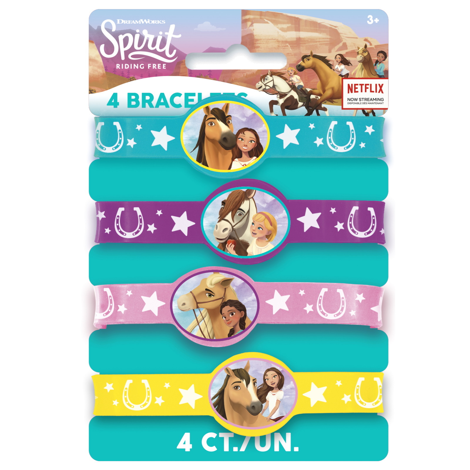 Spirit Riding Free Wristbands (Pack of 4)