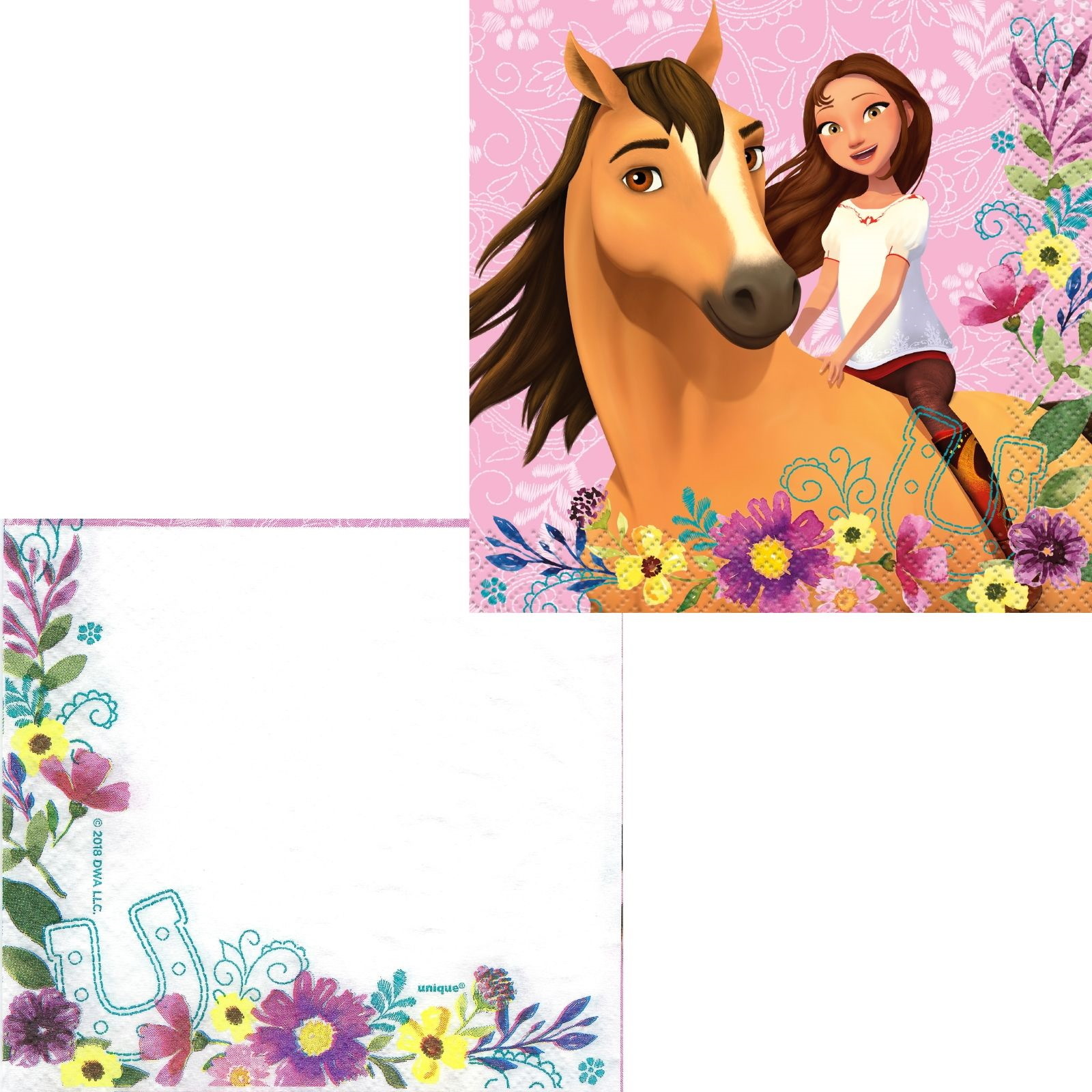 Spirit Riding Free Small Napkins / Serviettes (Pack of 16)
