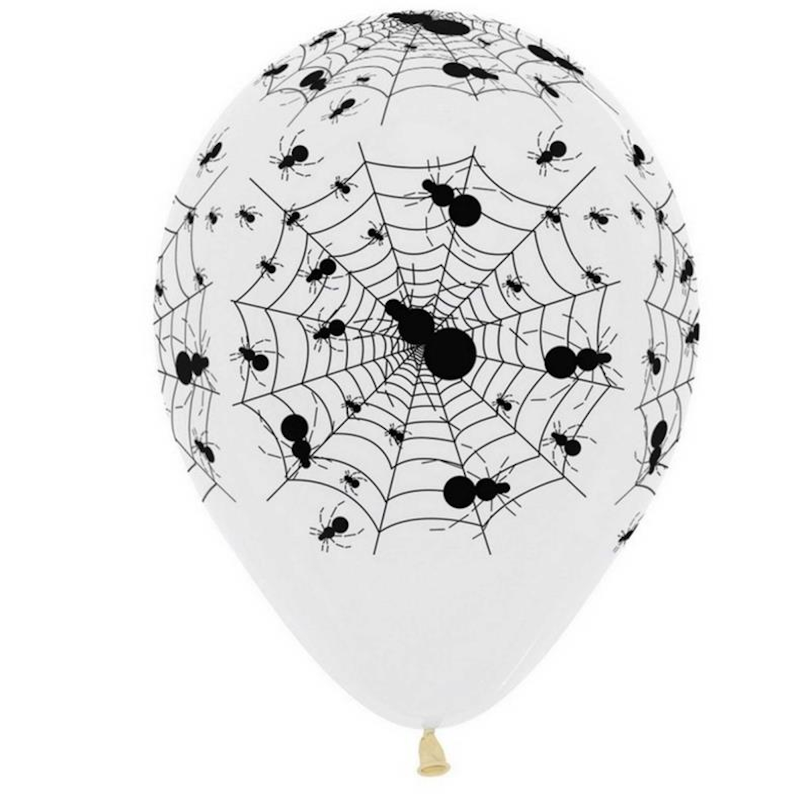 Sempertex Crystal Clear Black Spiders 30cm Latex Balloons Pack of 12