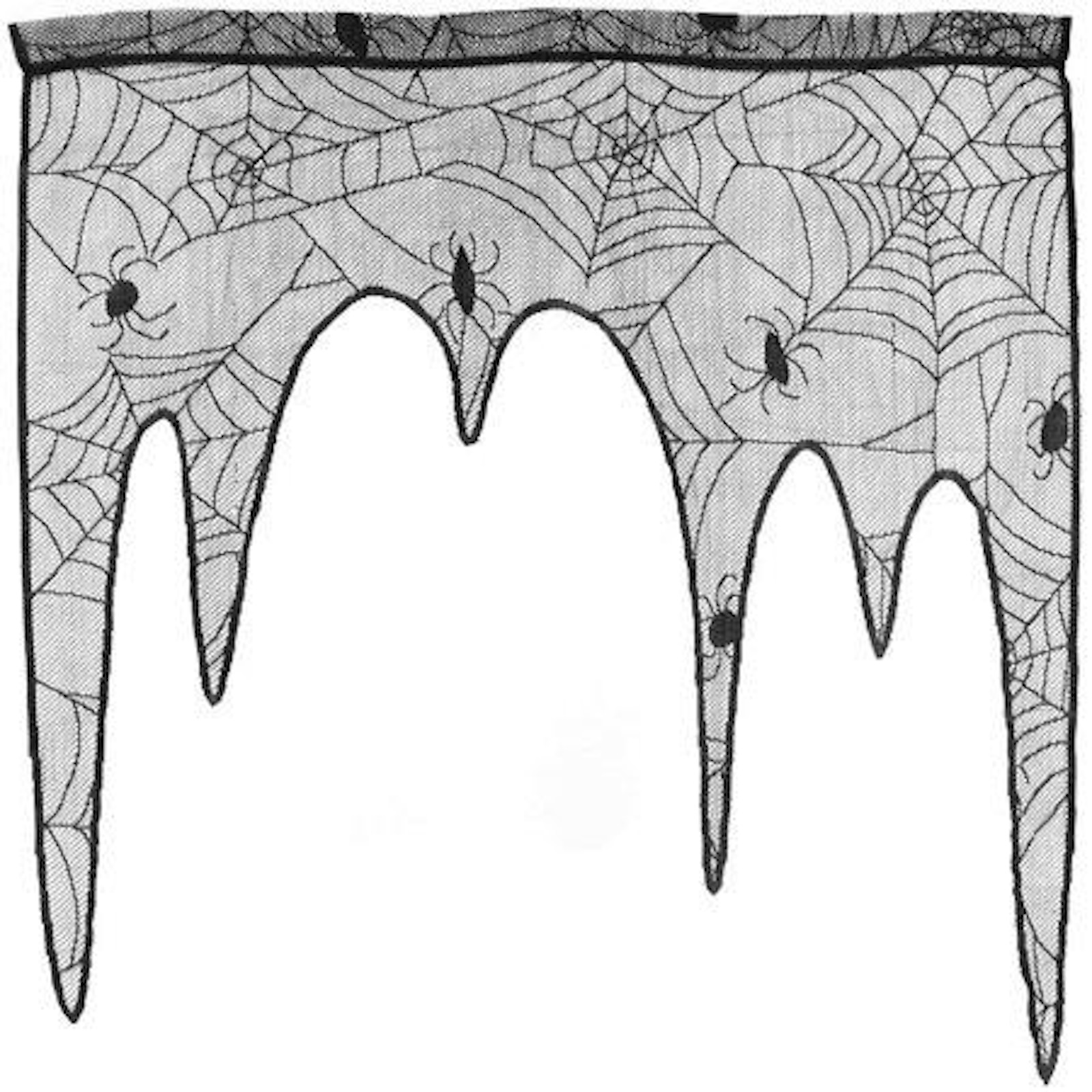 Lace Spider Web Topper Halloween Decoration