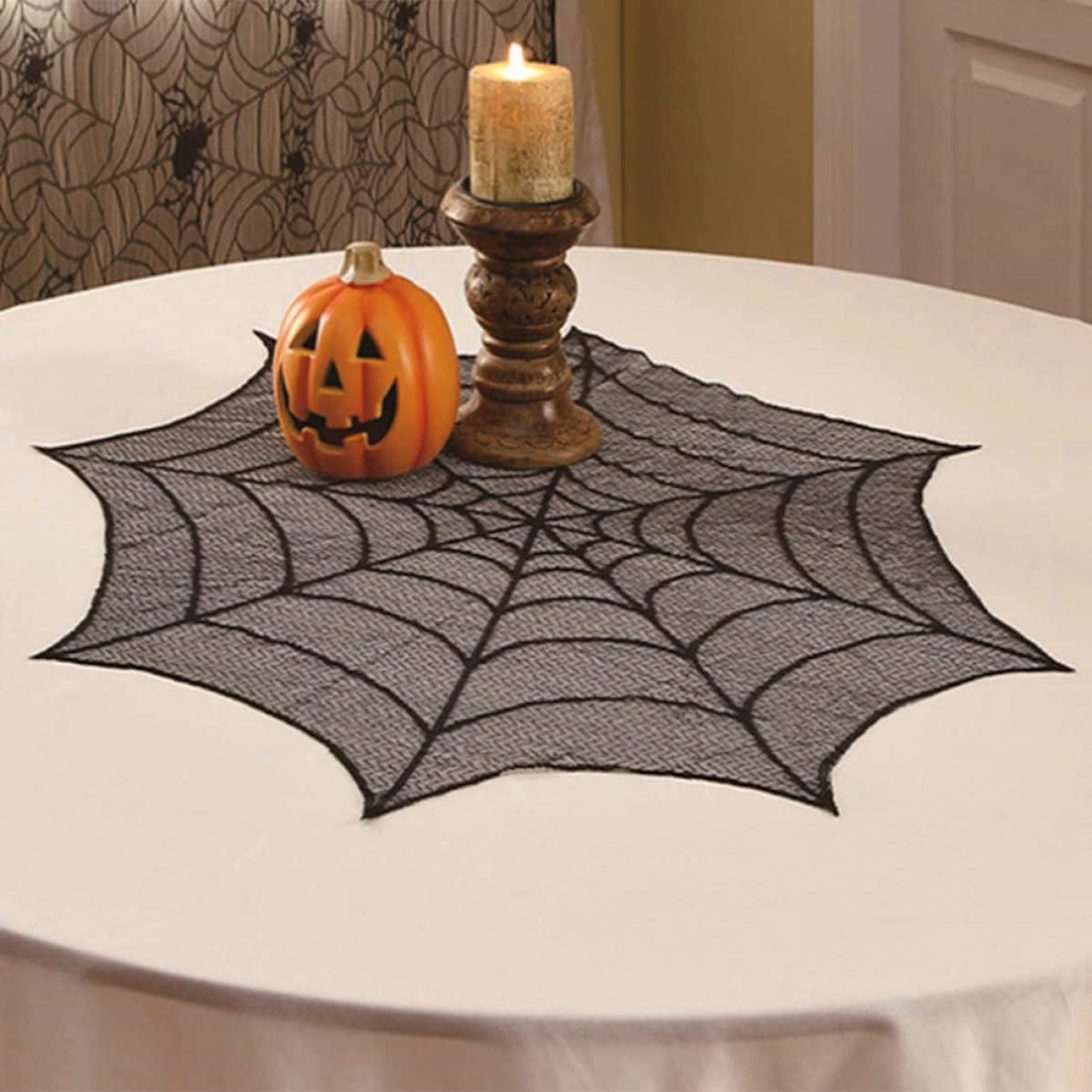 Spider Web Lace Doily Table Decoration