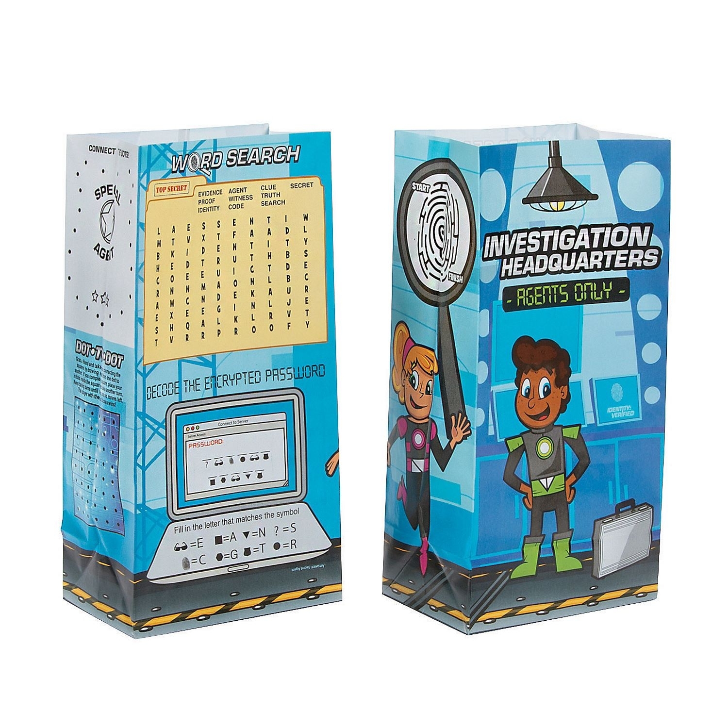 Spy Paper Favour Bags (Pack of 12)