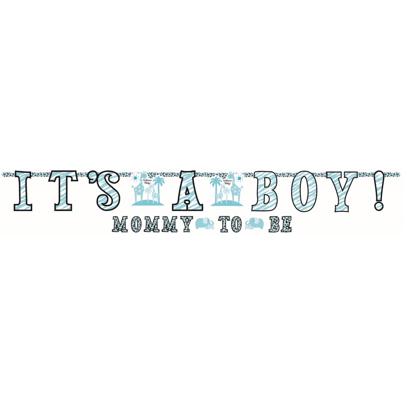 Sweet Safari Boy Jumbo Letter Banner Kit