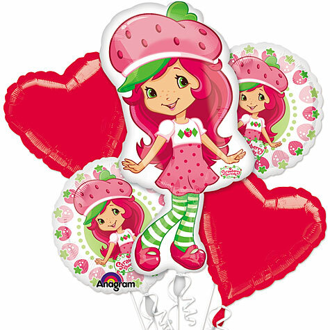 Strawberry Shortcake Helium Balloon Bouquet