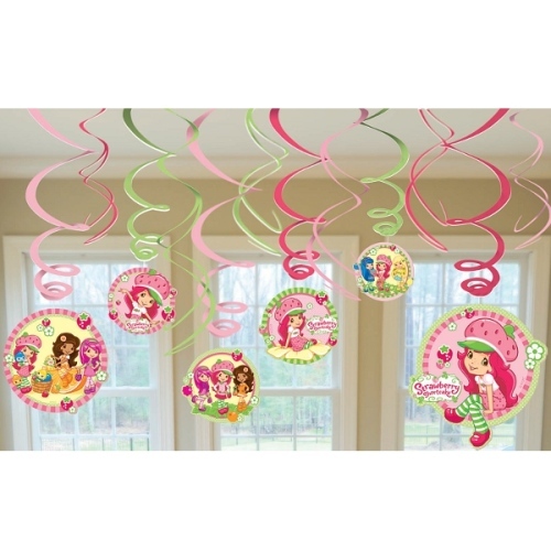 Strawberry Shortcake Swirl Decorations (Pack of 12)