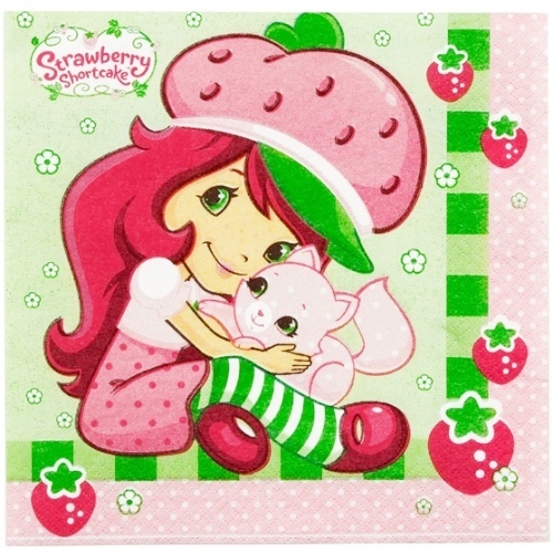 Strawberry Shortcake Large Napkins / Serviettes (Pack of 16)
